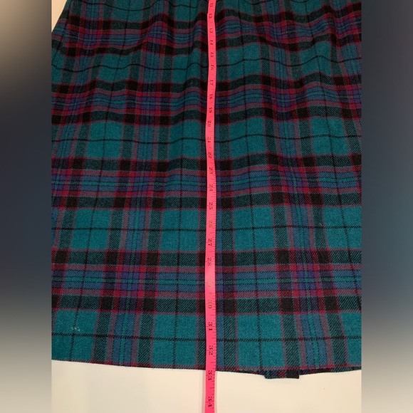 Vintage Woolrich Plaid Skirt Teal and Fuchsia Plaid Skirt - Picture 10 of 13